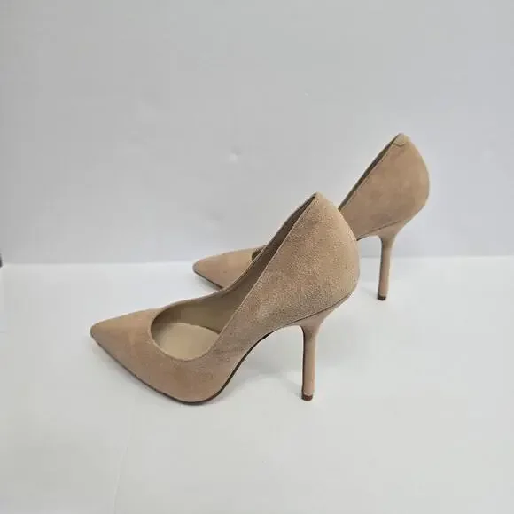 Kelsi Dagger Women’s Suede High Heel Pumps Size 6.5 Beige Nude Leather Shoes - Picture 4 of 11